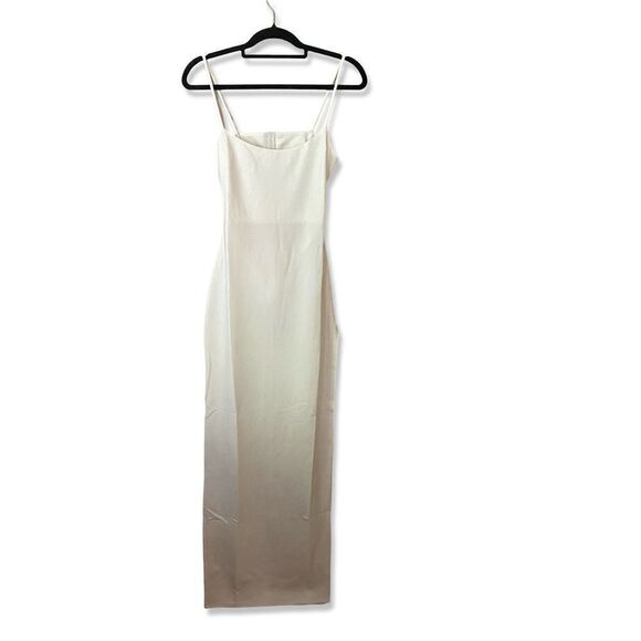 Lovers and Friends Karma maxi dress white high slit column gown Revolve M - Picture 8 of 13
